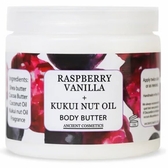 Ancient Cosmetics Raspberry Vanilla + Kukui Nut Oil Body Butter - Picture 1 of 1